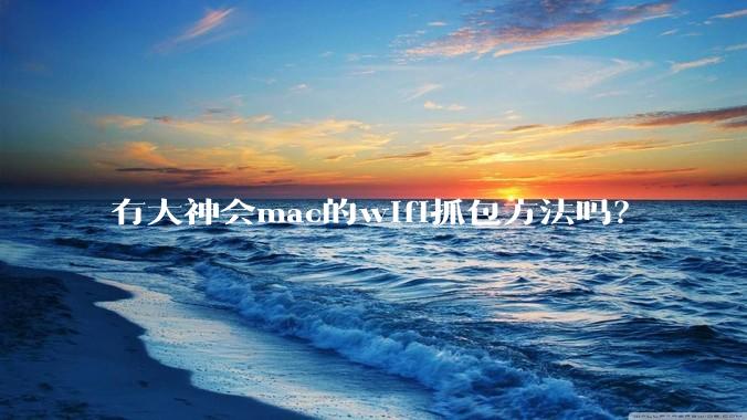 有大神会mac的wifi抓包方法吗？